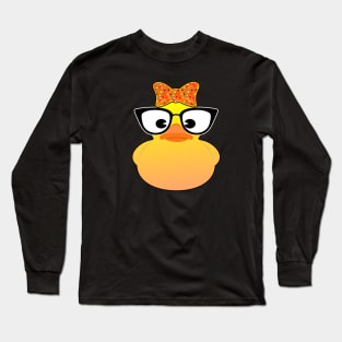 Cool Rubber duck with glasses Long Sleeve T-Shirt